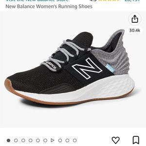 New Balance Women's Fresh Foam Roav V1 Sneaker, Black/Light grey size 8